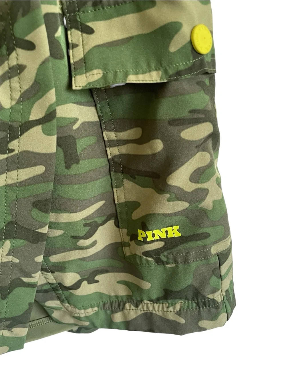 PINK Camo Drawstring Mini Skort with Neon Accents - Picture 5 of 5